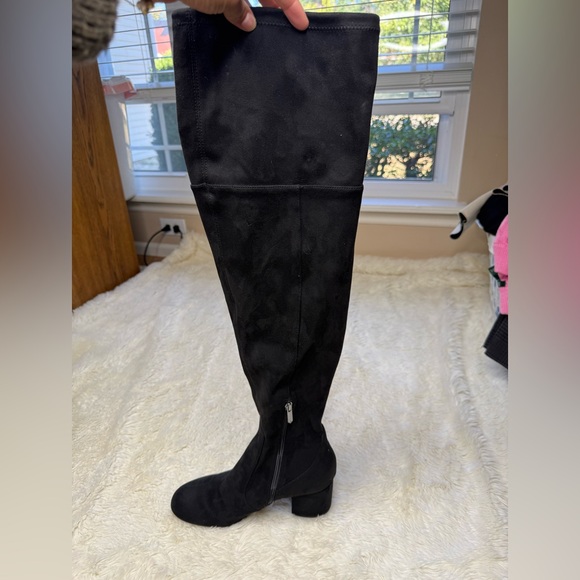 Sam Edelman Verona Boot Black Over the Knee Suede Boots Size 9 Heeled Boots - Picture 4 of 12